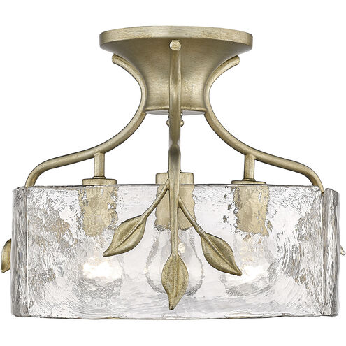 Calla 3 Light 15.13 inch White Gold Semi-Flush Ceiling Light
